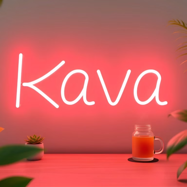 Kava bar neon sign